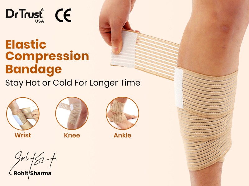 Dr Trust USA Compression Bandage Tape 338 Pain Relief Elastic Wrap Elbow  Hand Wrist Ankle Knee Support - Buy Dr Trust USA Compression Bandage Tape  338 Pain Relief Elastic Wrap Elbow Hand