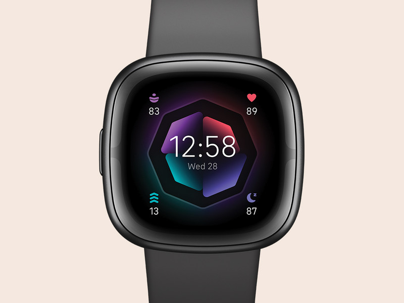 FITBIT Sense 2 Health & Fitness Watch (Lunar White / Platinum  