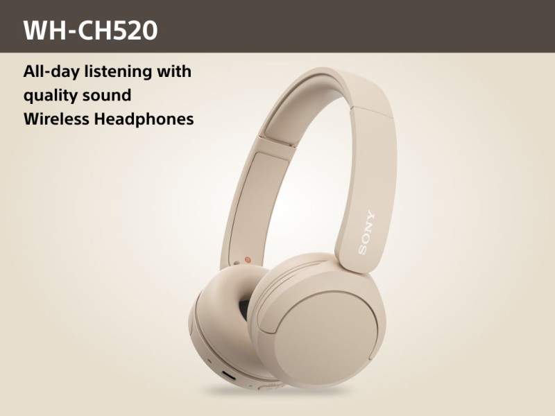Buy Sony WH-CH520, Wireless On-Ear Bluetooth Headphones with Mic, Up to 50  Hours of Playtime, Quick charging, Multipoint Connectivity, Fast Charge,  Taupe Online at Best Prices in India - JioMart.