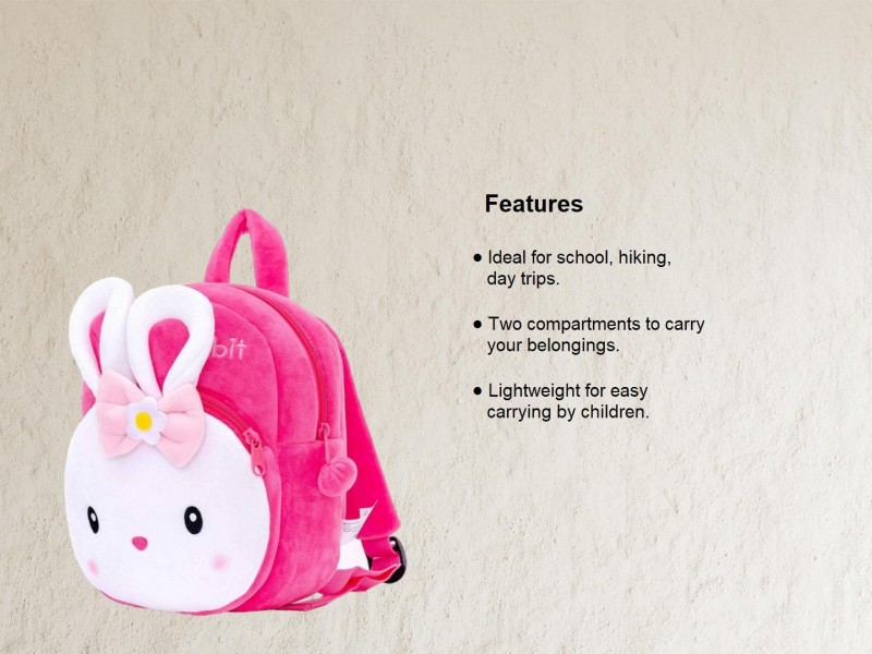 MahajanToys Cute Kids Backpack Toddler Bag Plush Animal Cartoon Mini Travel  Bag 10 L Trolley Backpack Multicolour - Price in India