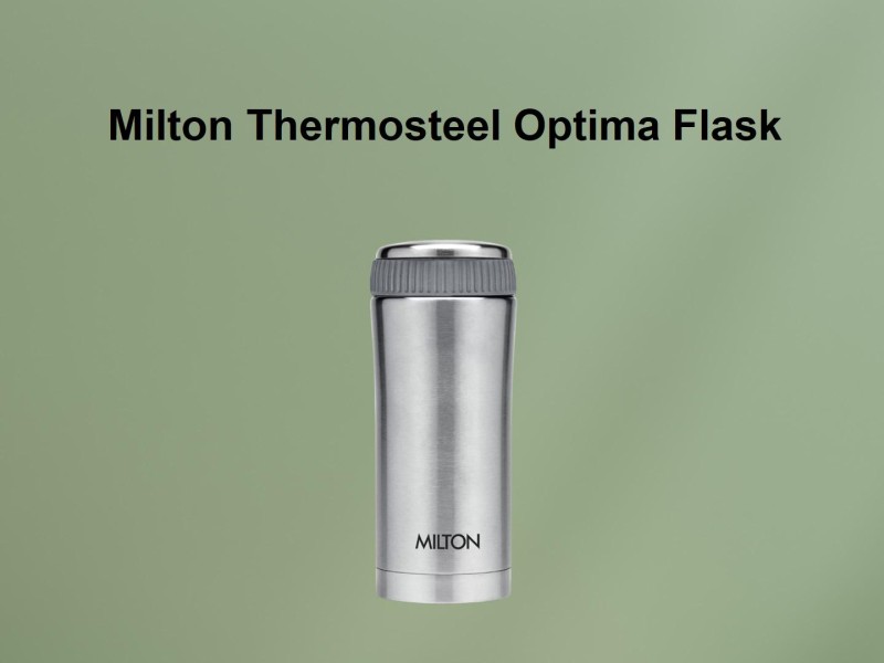 Milton Thermosteel Optima 420 Stainless Steel Flask, 420ml, Steel