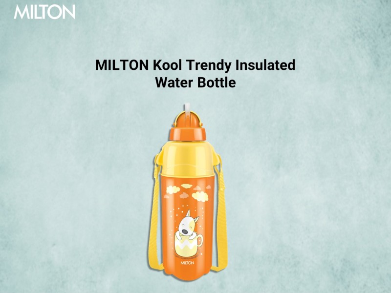 Milton Kool Trendy 500 Plastic Insulated Water Bottle with Straw for Kids,  490 ml, Orange | School B…See more Milton Kool Trendy 500 Plastic Insulated