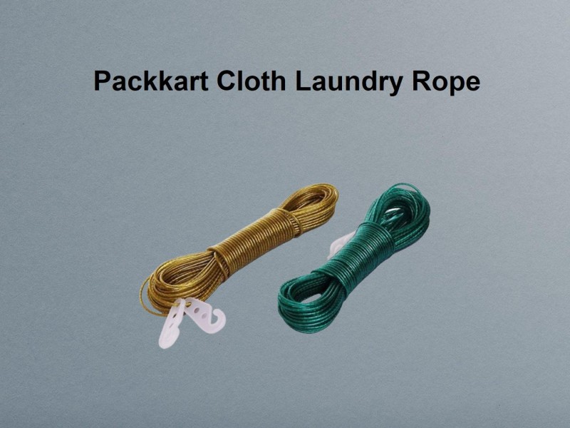 Packkart 2 Pcs Heavy Duty Wet Cloth Laundry Rope PVC Coated Metal