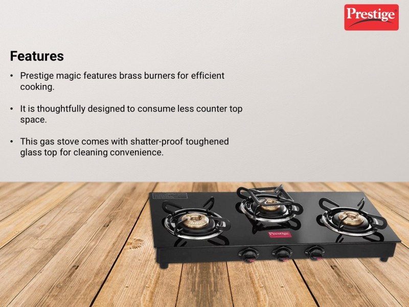 prestige magic 3 burner gas stove price