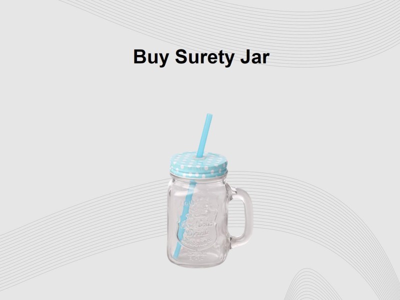 BUY SURETY Glass Straw Jar with Lid and Straw Summer Ice Cream