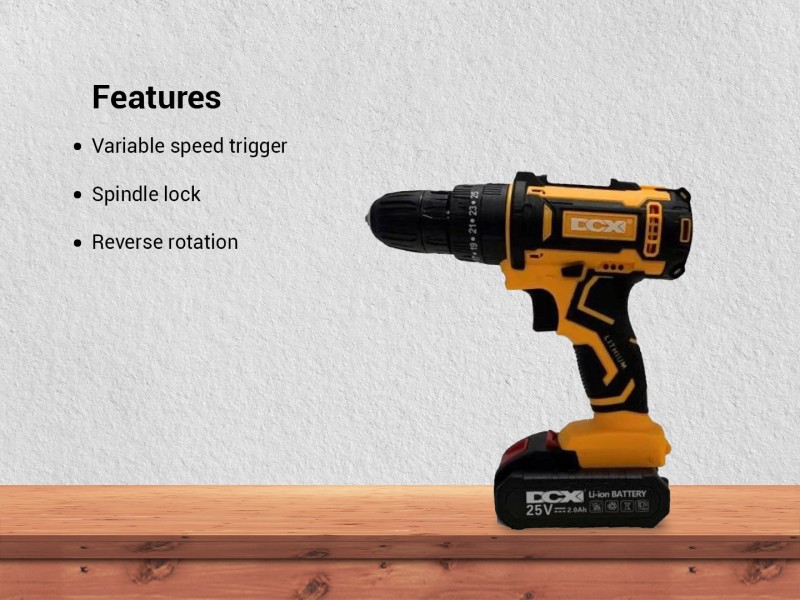 Sauran 25V Drill with 25 Screw Drill Bits and 2 Batteries Heavy