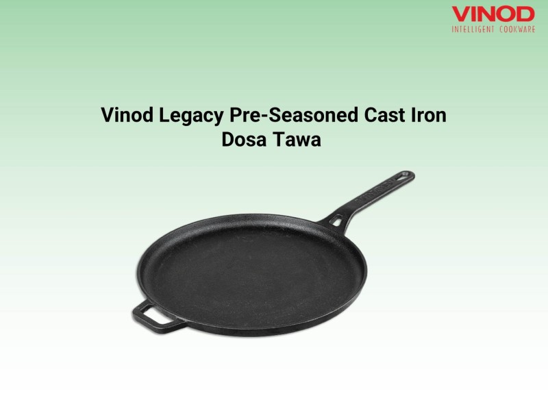 Vinod Legacy Pre - Seasoned Cast Iron Dosa Tawa - 28 cm