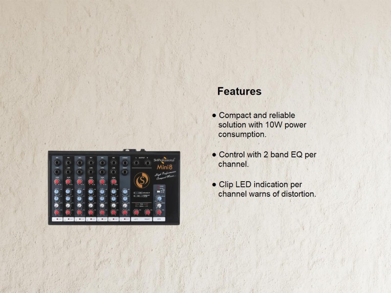 Studiomaster Mini 8 with Echo, 6 Mic/Line Input & 1 Stereo Input Analog  Sound Mixer Price in India - Buy Studiomaster Mini 8 with Echo, 6 Mic/Line  Input & 1 Stereo Input