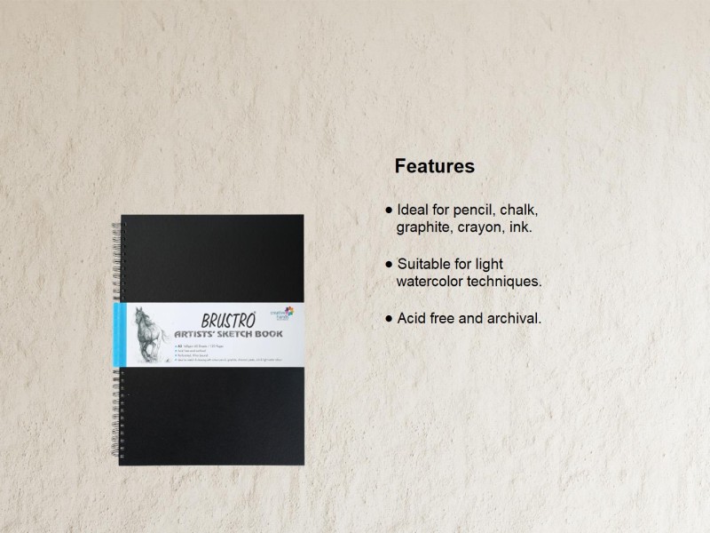 BRuSTRO Wire Bound Artists Sketch Book, A3 Size Sketch Pad Price in India -  Buy BRuSTRO Wire Bound Artists Sketch Book, A3 Size Sketch Pad online at