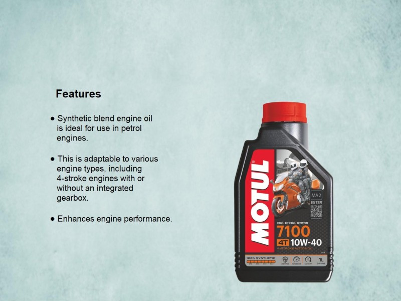 MOTUL 7100 4T10W-40Ester core 100% Synthetic Ester Full-Synthetic Engine  Oil Price in India - Buy MOTUL 7100 4T10W-40Ester core 100% Synthetic Ester  Full-Synthetic Engine Oil online at