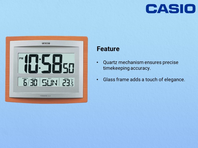 Casio digital led hot sale wall clock