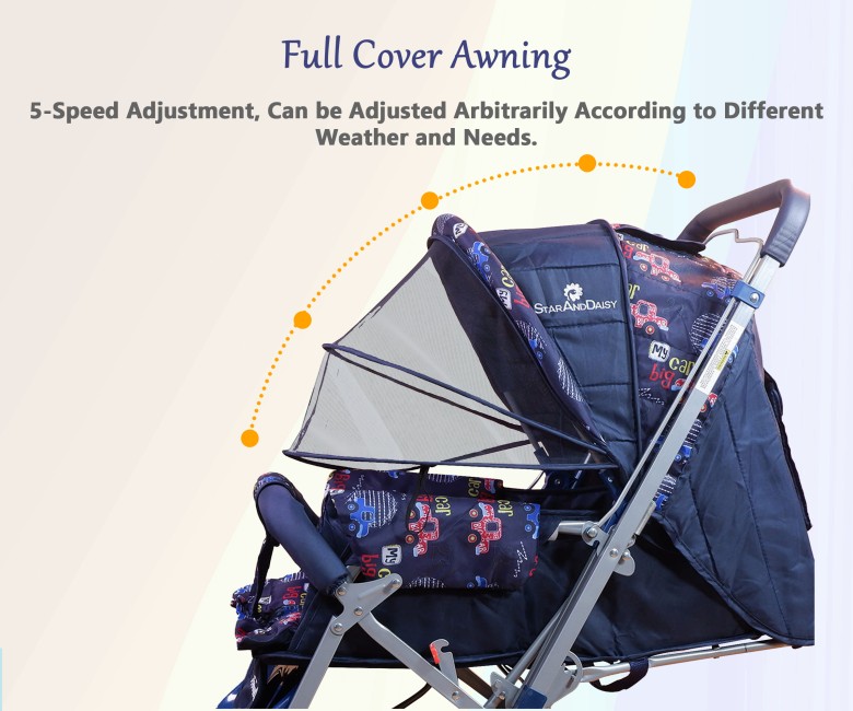 Buy StarAndDaisy Sunrise Baby Stroller and Pram with Extended Mosquito Net  and Ultra Soft Cushions & Reversible Handlebar Stroller for Baby(Gama),  Prism-Multicolor Online at Low Prices in India 