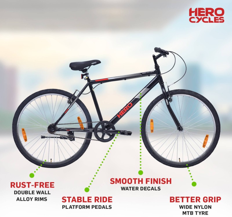 HERO Sprint Hybrid City 26 T Hybrid Cycle City Bike Price in India Buy HERO Sprint Hybrid City 26 T Hybrid Cycle City Bike online at Flipkart