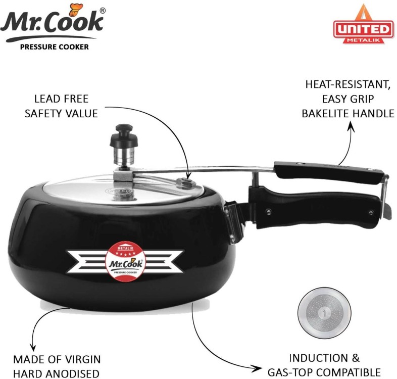 Mr.Cook By United Metalik Elite Plus with Stainless Steel Inner