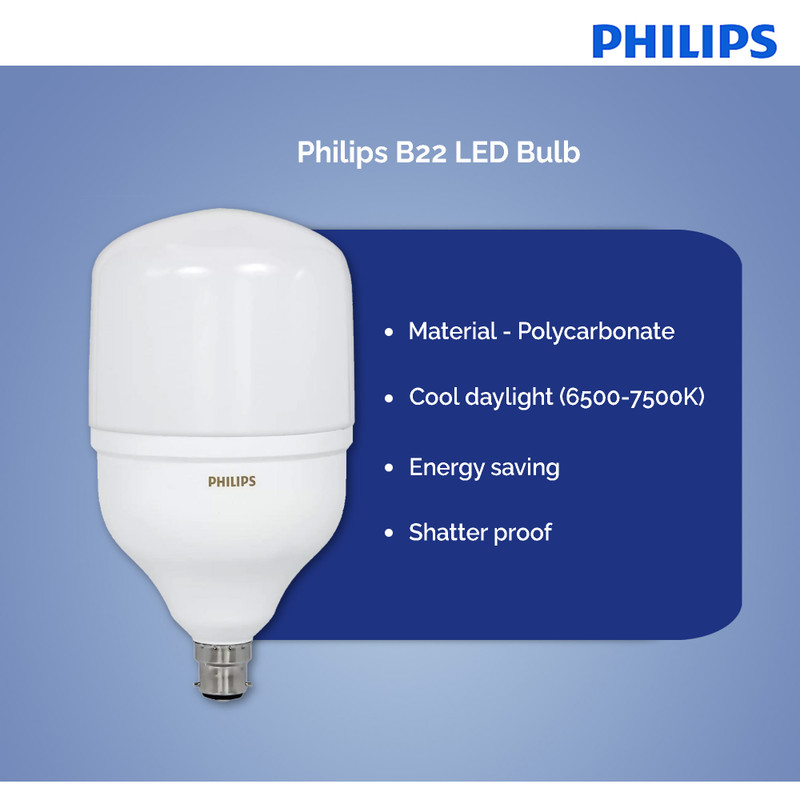 PHILIPS 30 W Basic Round B22 LED Bulb