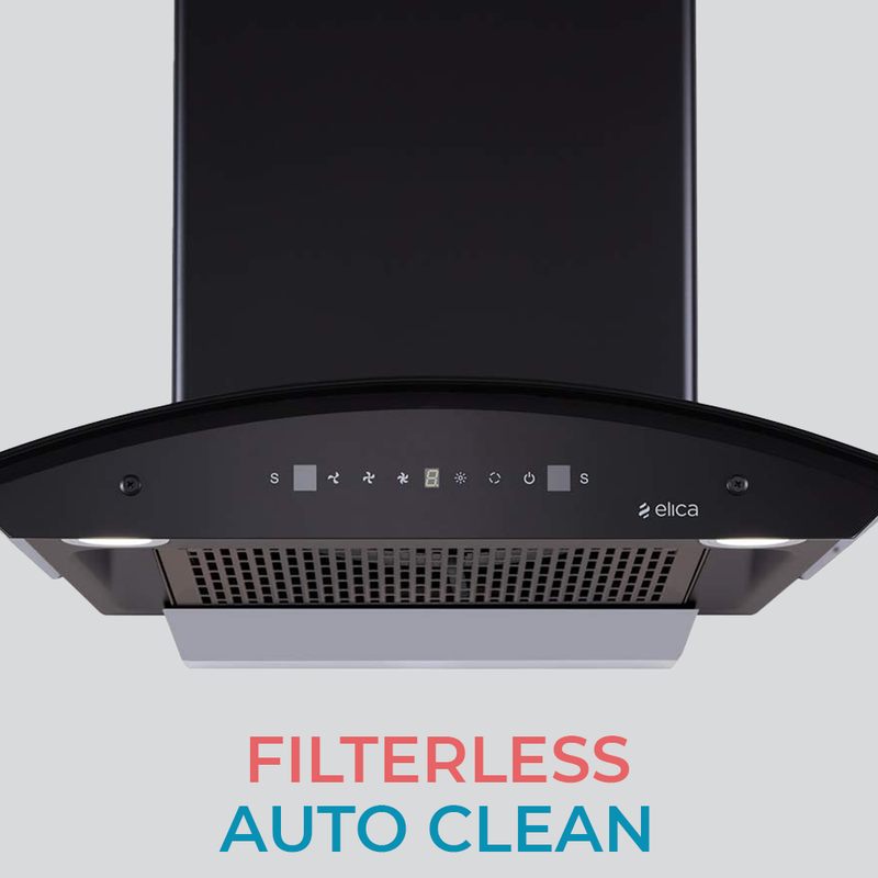 Elica auto clean filterless chimney top