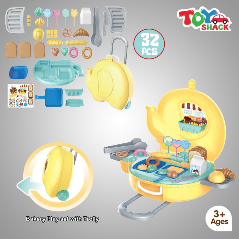 Toyshack Bakery Play set with Trolly Accessories and Toys for