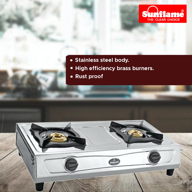 Sunflame Shakti DX Stainless Steel Manual Gas Stove Price in India Buy Sunflame Shakti DX Stainless Steel Manual Gas Stove online at Flipkart