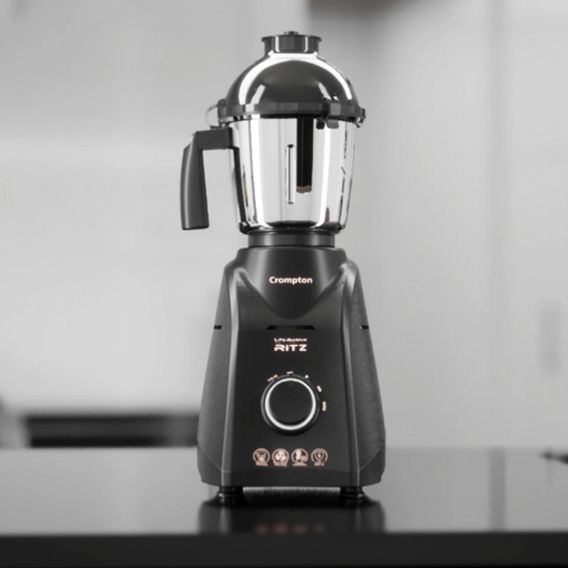 Crompton ACGM Ritz LifeActive 750 W Mixer Grinder 3 Jars Black
