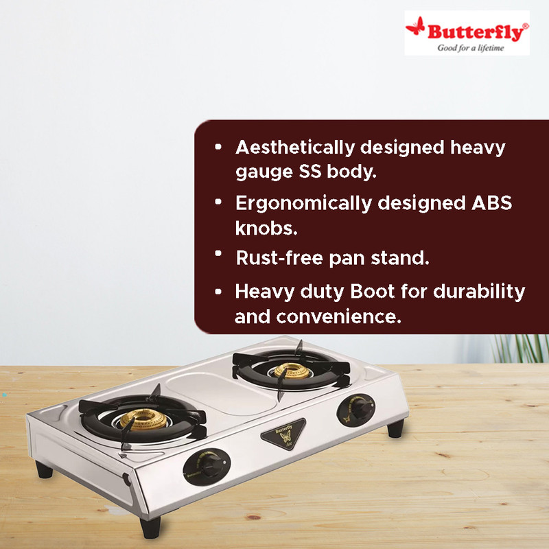 Butterfly Ace Stainless Steel Manual Gas Stove Price in India Buy Butterfly Ace Stainless Steel Manual Gas Stove online at Flipkart