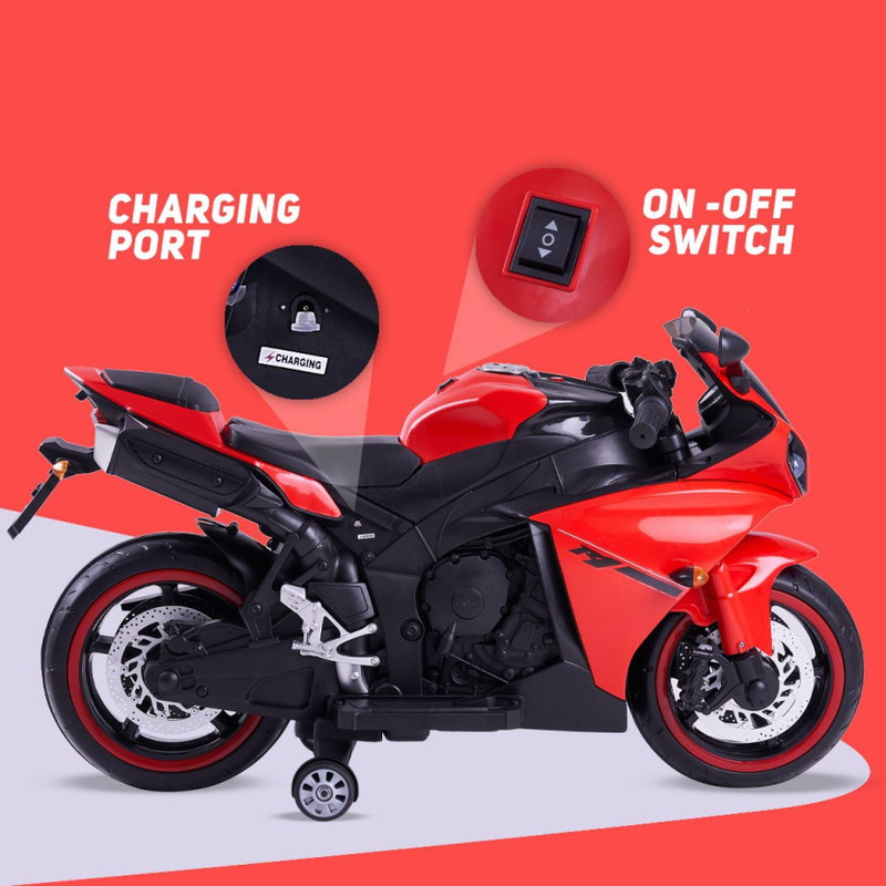 baybee R1 Racer 12V Battery Operated Bike for Kids 1 Motor Bike for Kids Electric Bike for Kids Suitable upto 1 6 Years Red Bike Battery Operated Ride On Price in India Buy baybee