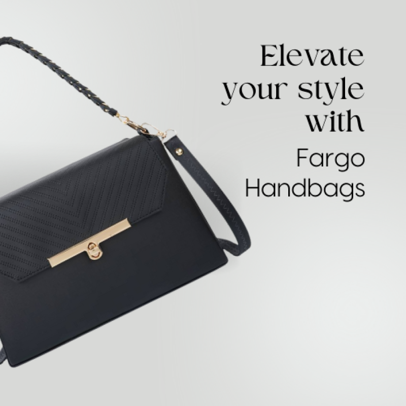 Fargo Black Sling Bag Women's Leatherette Sling Bag (Black)  (VChainBox_Black_FGO-464)