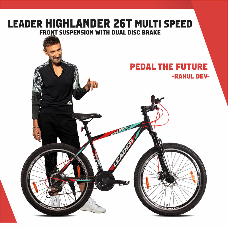 LEADER Highlander 26T 21 Speed Alloy MTB cycle with Dual Disc