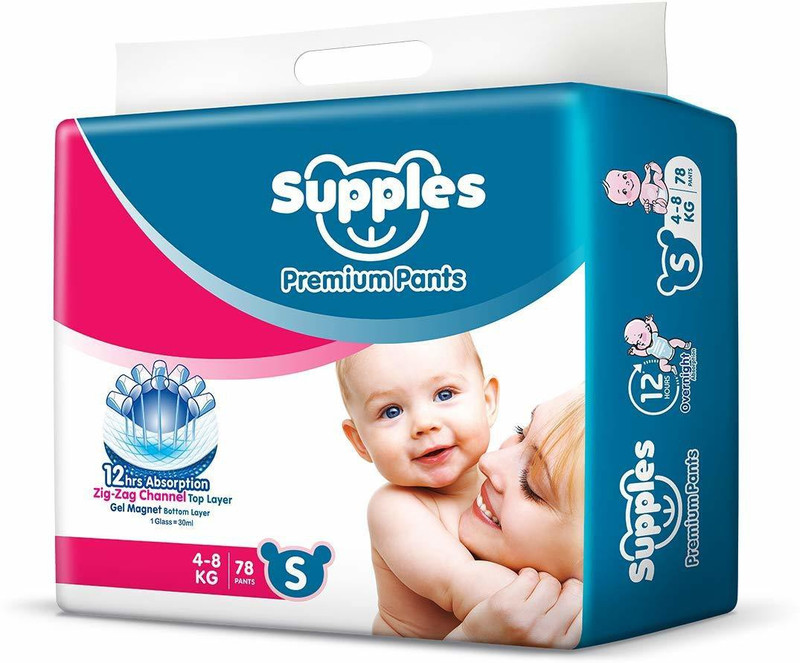 Supples Baby Pants Diapers, Small, 78 Count - S (78 Pieces)