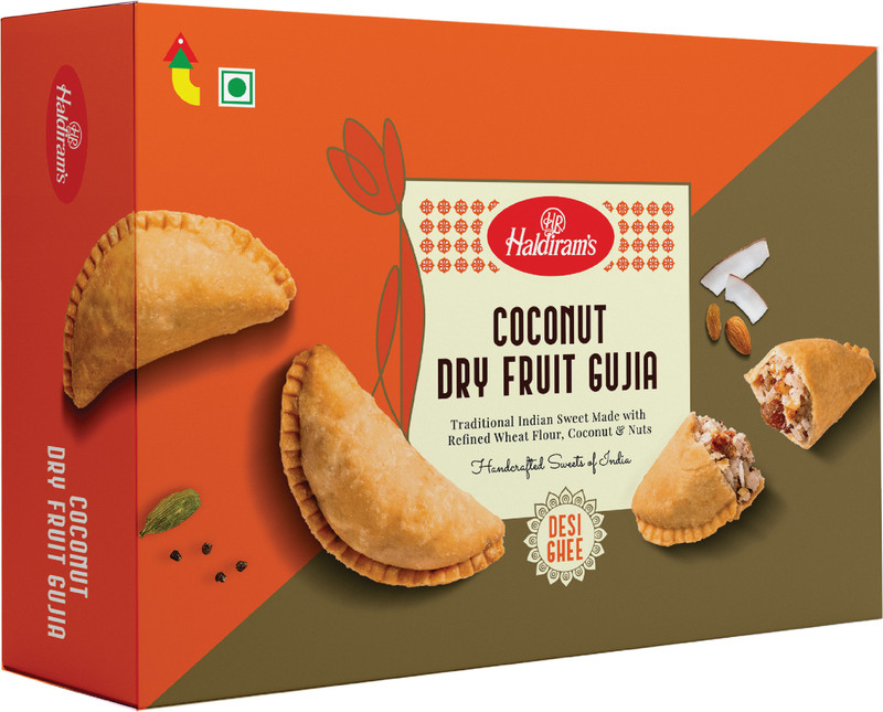 Haldiram's Coconut Dry Fruit Gujia 400 g X 1 Box Box (0.4 g)