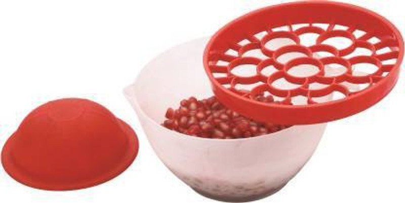 Puno Pomegranate Seed Extractor, Easy Pomegranate Seed Removal,Anar Deseeder Peeler NA Peeler (Red)