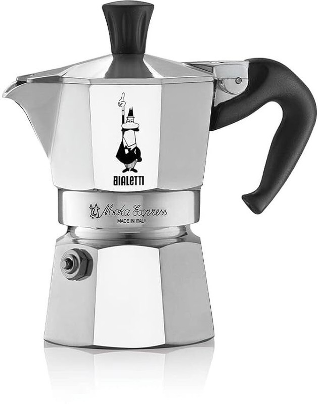 Bialetti Moka Express - Stove Top Espresso Maker 2 Cups Coffee Maker (Silver)