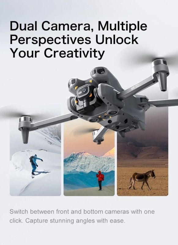 Divine creation GT50 SkyVoyager Pro Foldable GPS Drone with Dual Camera One-Key Return D216 Drone - Image 5