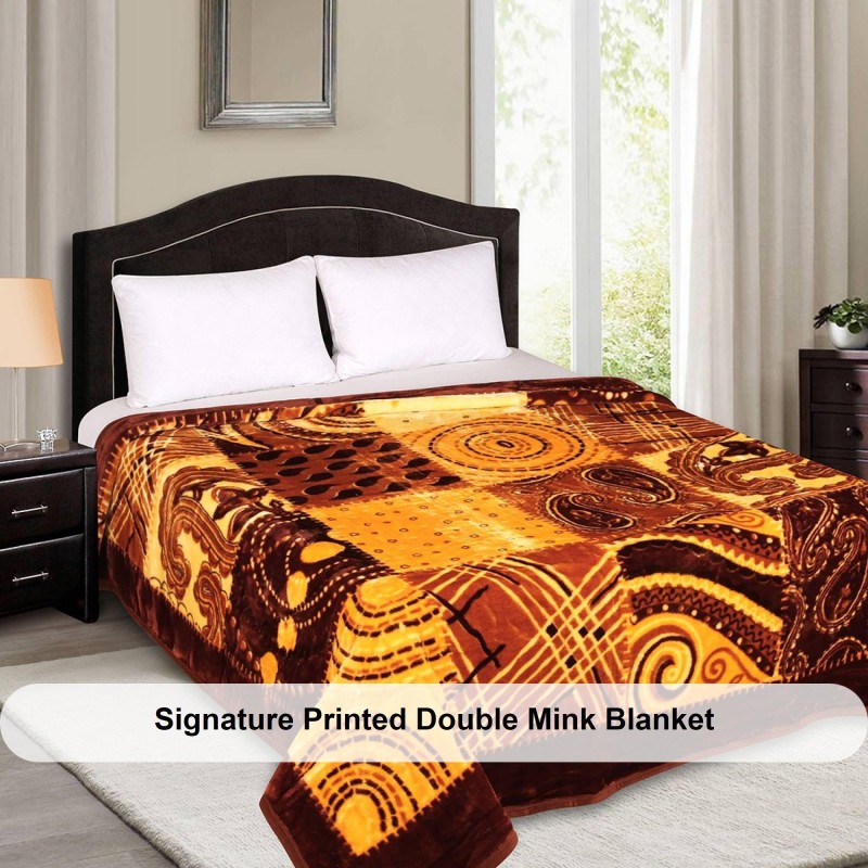 Signature Printed Double Mink Blanket for Heavy Winter Buy