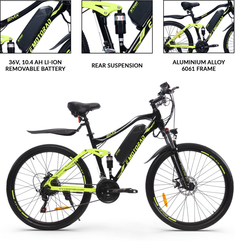 EMotorad EMX 27.5 inches 21 Gear Lithium ion Li ion Electric Cycle Price in India Buy EMotorad EMX 27.5 inches 21 Gear Lithium ion Li ion Electric Cycle online at Flipkart