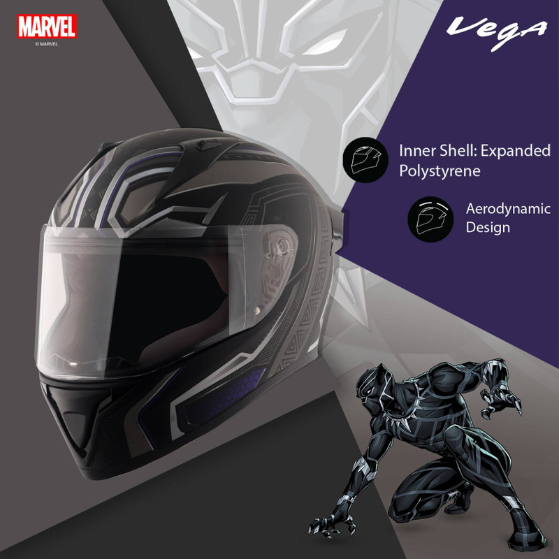 Black panther outlet motorcycle helmet