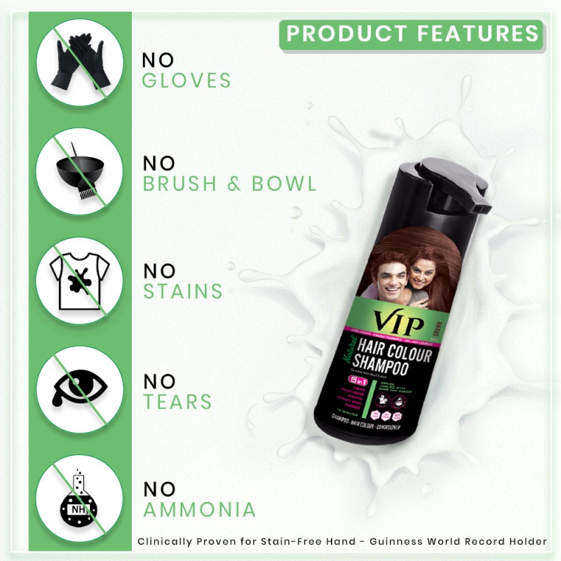 Innova Pharmacy Shopping Now | Vip Hair Colour Shampoo 5 In 1 Dark Brown  180ml