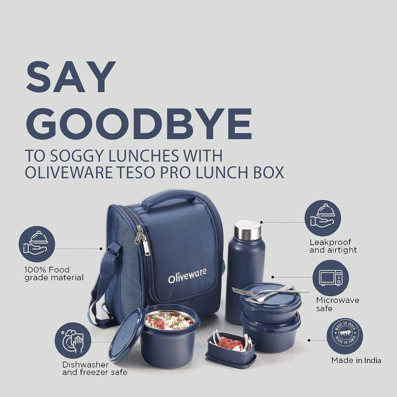 Oliveware teso lunch box with bottle new arrivals