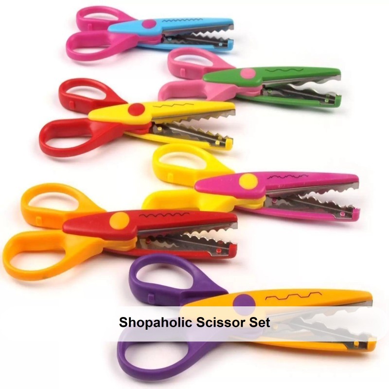 Shopaholic Premium Set of 6 Zig Zag Scissors random
