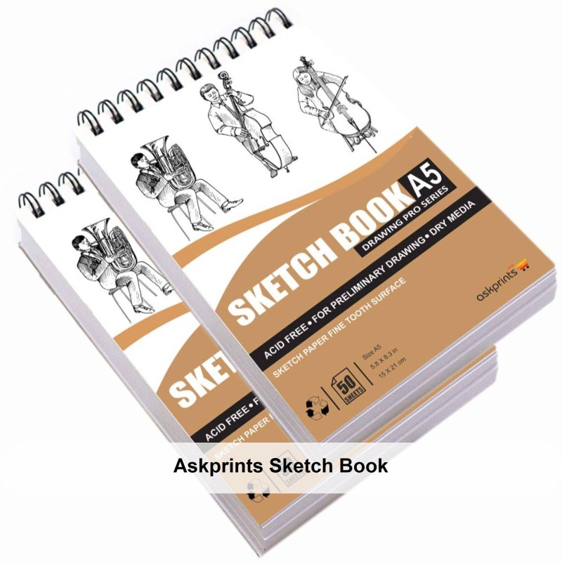 Piccadilly Open Bound Blank Sketch Book, 5.6 x 8.3 inch, Paper, 240 Pages, Size: One Size