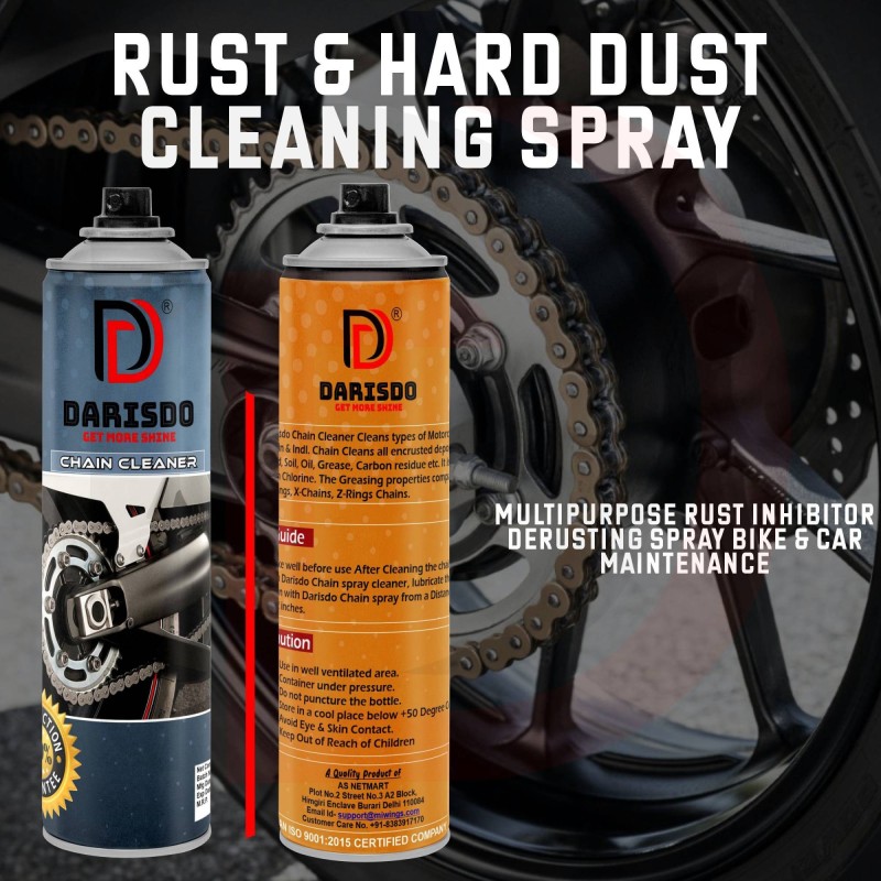 ASRYD Motorcycle Chain Cleaner Spray With Brush Bike Chain Clean