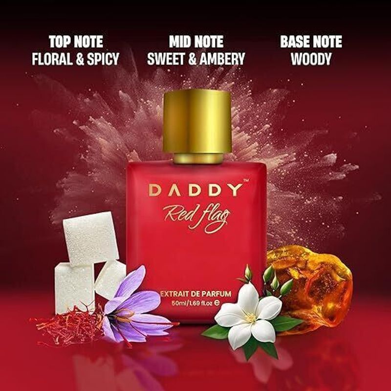 DADDY Red Flag Long Lasting Perfume for Men Extrait De Parfum - 50 ml (For Men) - Image 6