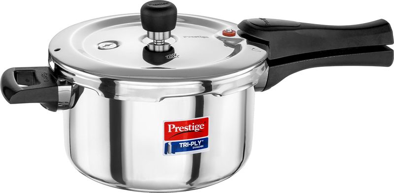 Prestige Svachh Triply 5 L Induction Bottom Pressure Cooker (Stainless Steel)