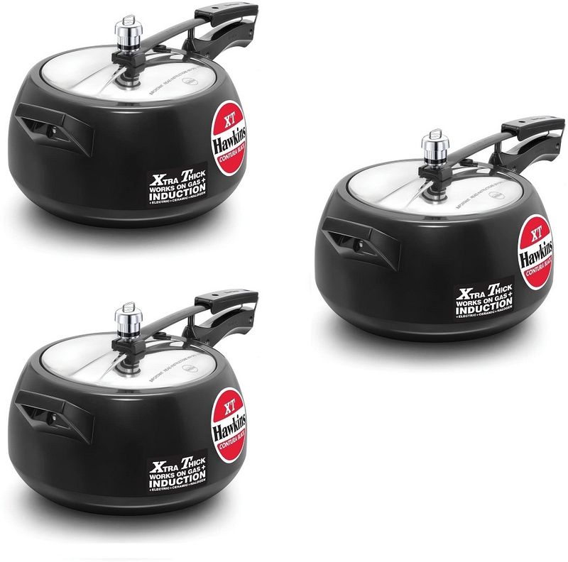 Hawkins Contura Black (CB30) 3 L Pressure Cooker (Hard Anodized)