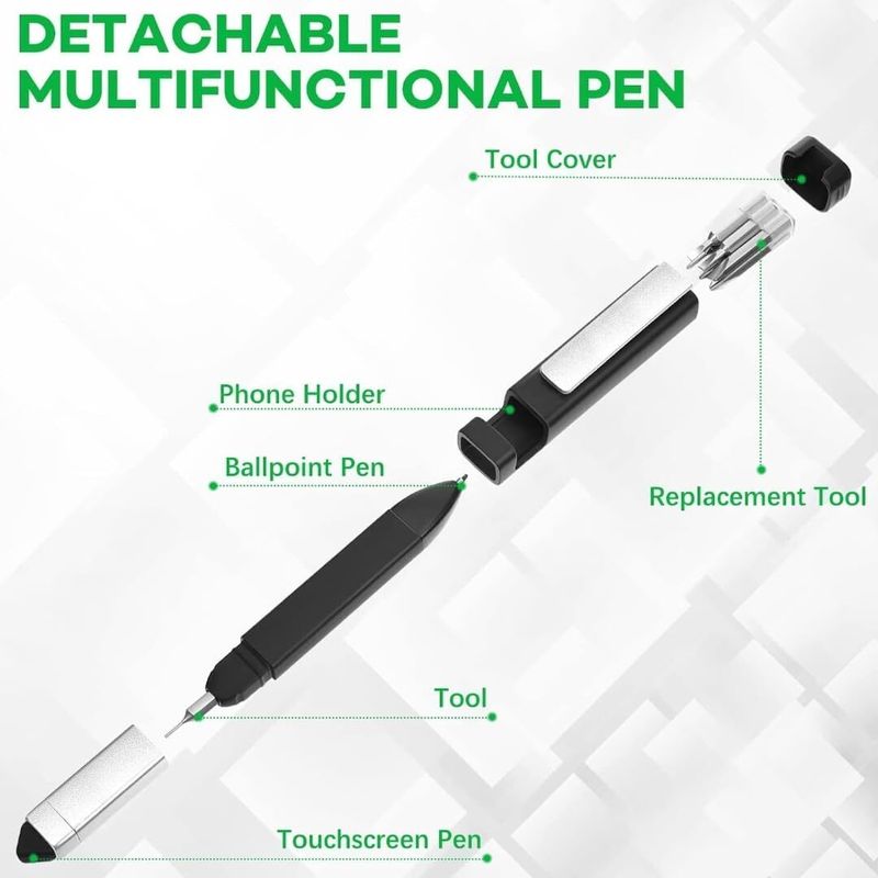 TRUDO 4-in-1 Tech Tool Pen â Stylus, Ballpoint Pen, Phone Holder & Screwdriver Set Standard Screwdriver Set (Pack of 1) - Image 2
