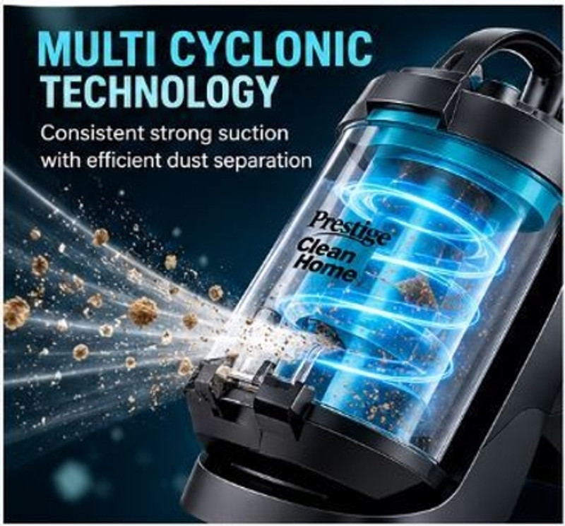 Prestige CleanHome Typhoon 11 Bagless Vacuum Cleaner, 1600 Watts Wet & Dry Vacuum Cleaner - Photo 6