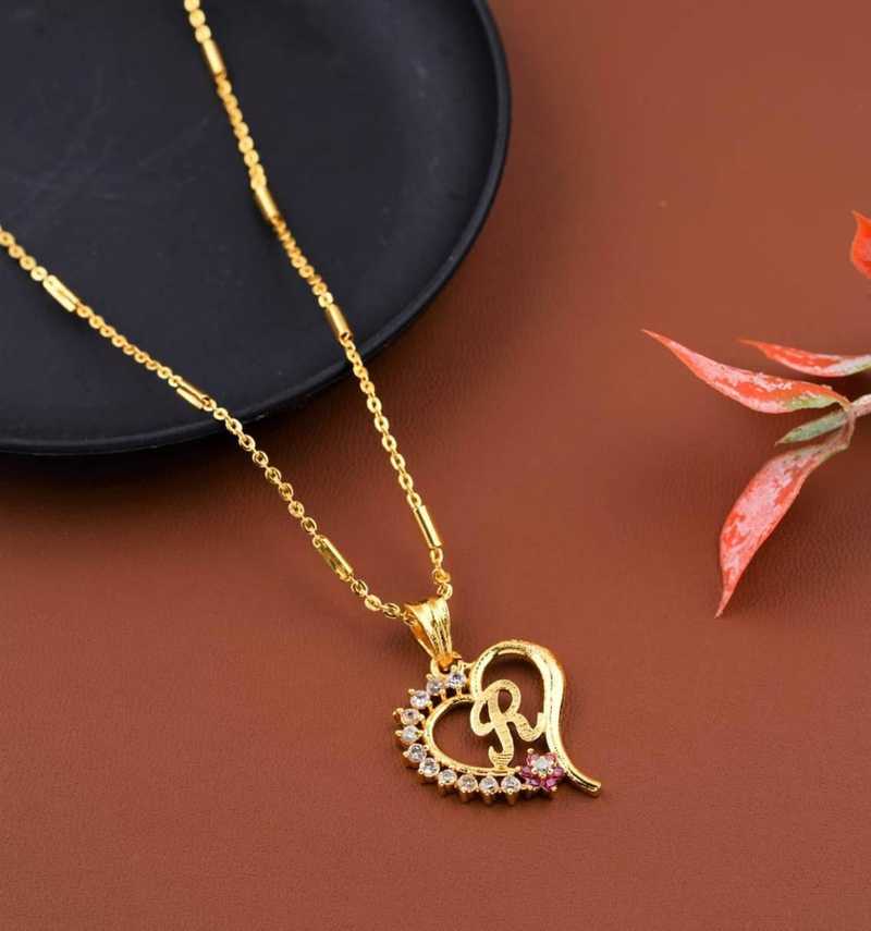 Jewel World R Letter Locket Pendants Alphabet Name Gold Plated Alloy New Model Design With 19 Inch Chain For Girls Women Gold Plated Alloy Price In India Buy Jewel World R Letter Locket