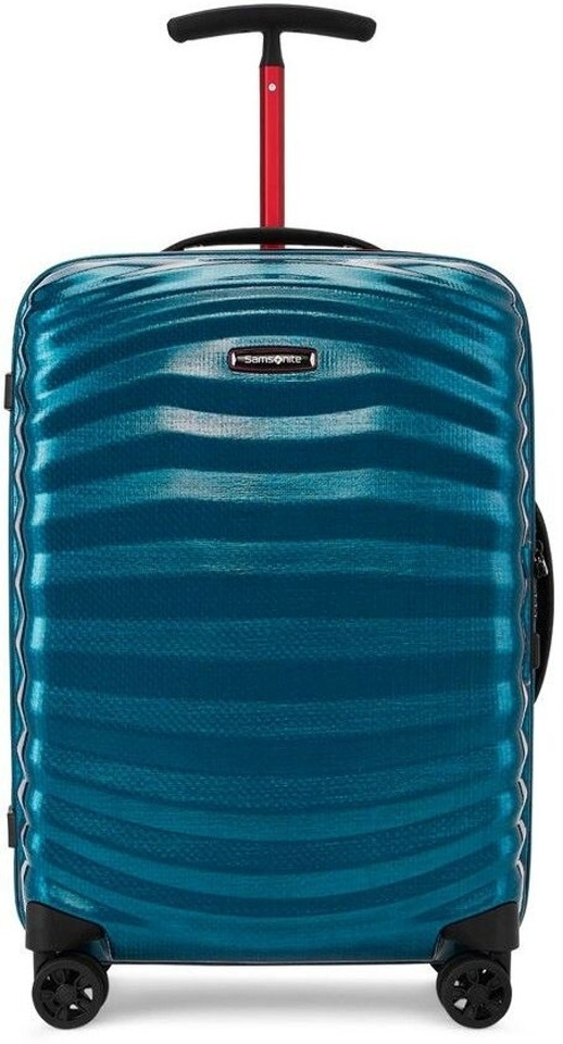 Samsonite SAMSONITE Small Cabin & Check-in Set (55 cm) 8 Wheels - Lite-Shock DSport Spinner 55 cms Petrol BlueRed Hardsided Cabin Luggage - Blue