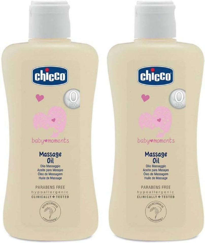 Chicco BABY MASSAGE OIL 200ml (PACK OF 2)