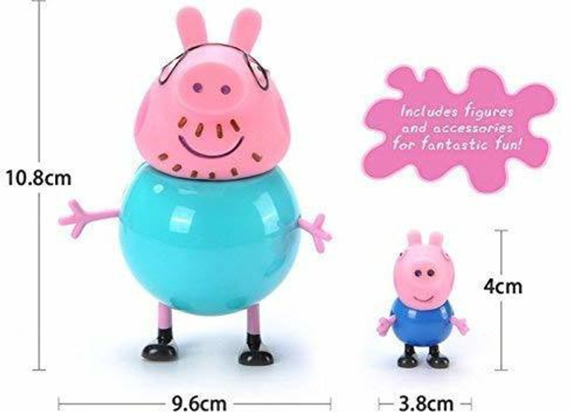 हार्दिक Pig Family Toy Set Action Figure 9cm and