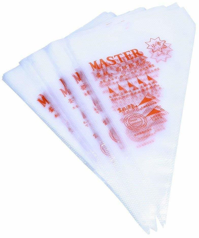 BAKERS4U Icing/Piping Bags for Cake/Pastry/Cupcake Decorating, Small,  Transparent (Pack of 100 pcs) Reusable Piping Bag